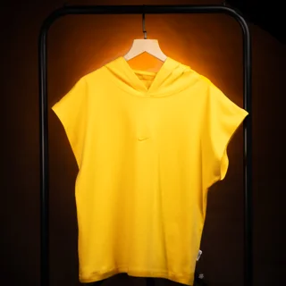 بسته ۴ عددی تیدا ؛ وست کلاه دار NIKE دورو پنبه زرد