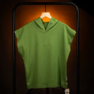 بسته ۴ عددی تیدا ؛ وست کلاه دار NIKE دورو پنبه سبز حنایی