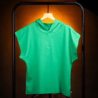 بسته ۴ عددی تیدا ؛ وست کلاه دار NIKE دورو پنبه سبز بنتونی