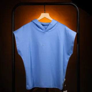 بسته ۴ عددی تیدا ؛ وست کلاه دار NIKE دورو پنبه آبی فضایی