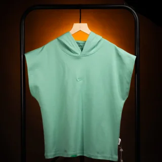 بسته ۴ عددی تیدا ؛ وست کلاه دار NIKE دورو پنبه سبز صابونی