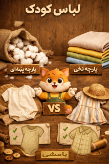 لباس کودک پارچه نخی بهتره یا پنبهای؟